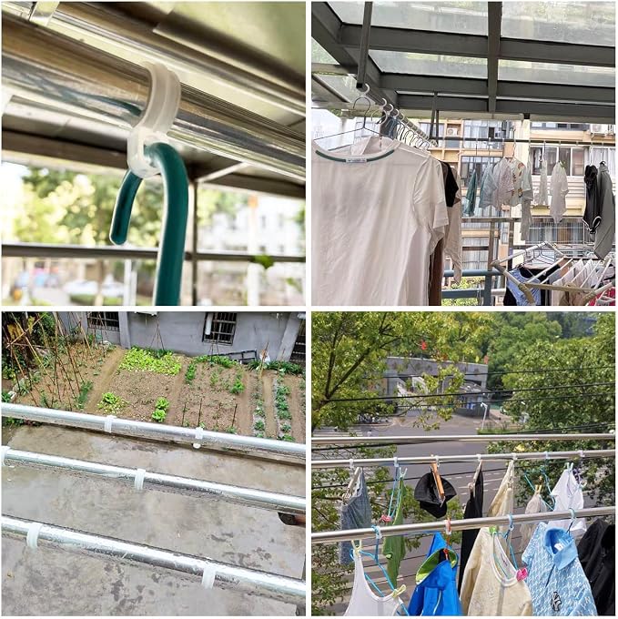 3Packs 30PCS 24-30mm Wind Proof Hanger Hook Windproof Hooks Clothes Drying Rack - Image 7