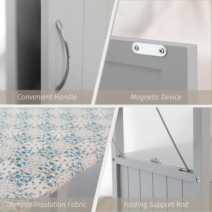 Ironing Board with Storage Cabinet, Folding Ironing Board with Extra Storage - Image 4