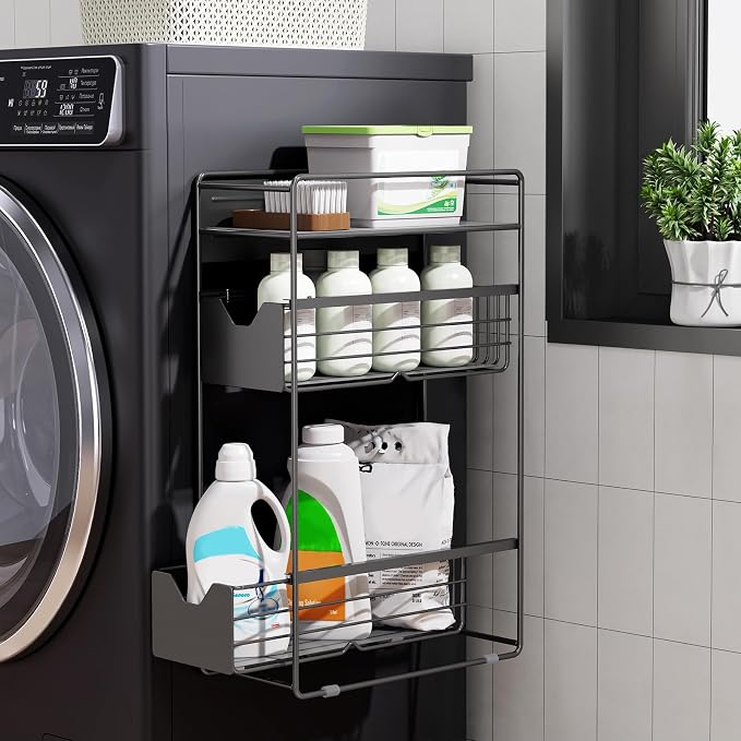 3 Tier Magnetic Shelves for Washing Machine by CABTE
