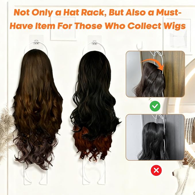 LINFIDITE 10 Pack Hat Rack Hanging Baseball Caps Display Storage Rack Hat - Image 3