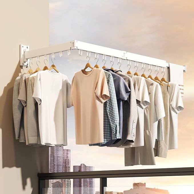 Clothes Drying Rack, Laundry Drying Rack, Wall Mounted Clothes Rack, Laundry - Image 3