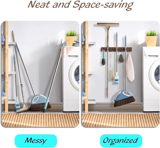 Mop Broom Holder Wall Mount - Image 4