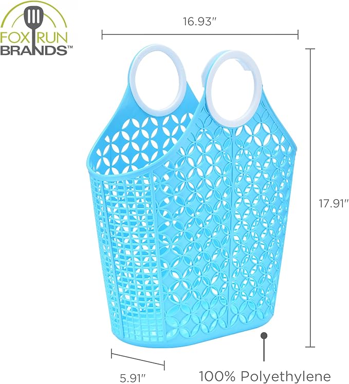 Fox Run Blue Cleaning Caddy, Laundry and Produce Basket - Image 6