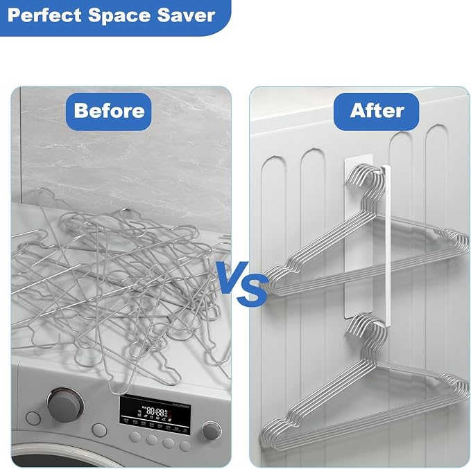 Magnetic Hanger Holder for Laundry Room, AUVAHOX 2Pack Clothes Hangers - Image 4