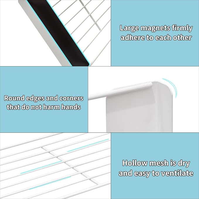 LEQ Clothes Drying Rack Magnetic Folding Shelf - Image 7