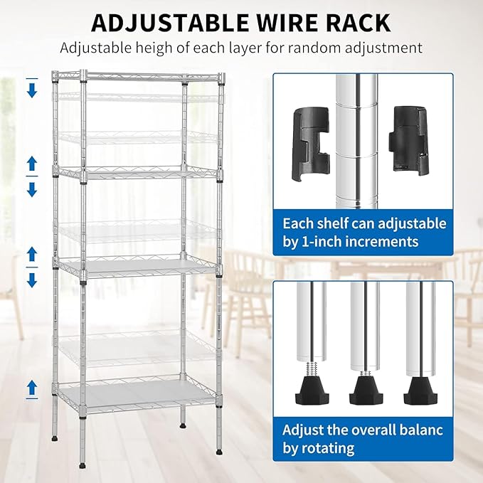 Meet perfect 4-Tier Wire Shelving Unit - Image 4
