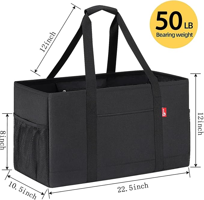 Extra Large Utility Tote Bag, Foldable Reusable Grocery Bags - Image 4