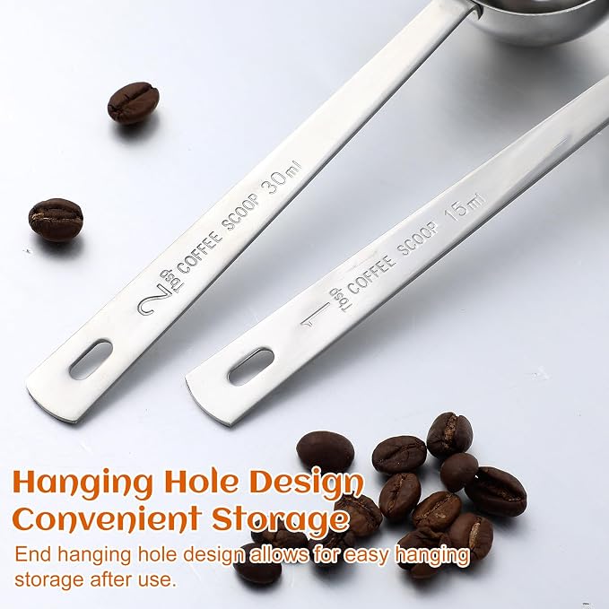 4 Pcs Tablespoon Measuring Spoon 1 & 2 Tablespoon Scoops 15 & 30 ML Stainless - Image 4