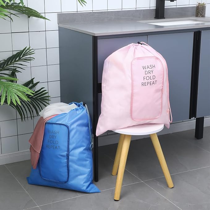 2 Pcs Travel Laundry Bag Washable Dirty Clothes Bag - Image 6