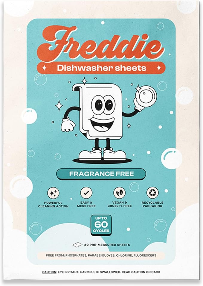 Freddie Dishwasher Sheets Fragrance Free by Freddie
