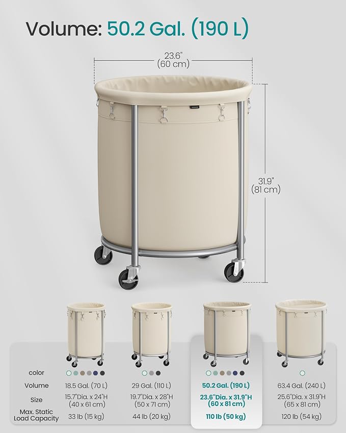 SONGMICS 50.2-Gallon Laundry Basket - Image 7
