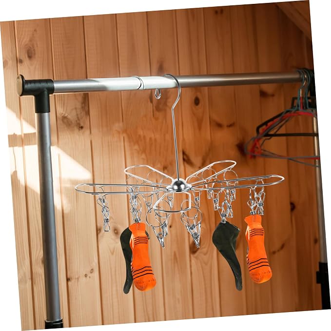 Multi- Drying Rack Foldable Laundry Hanger Closet Space Saver Sturdy Hanger - Image 3