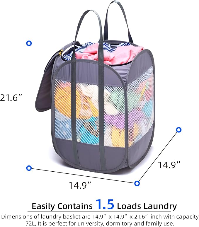 1.5 Loads, Pop-up Laundry Hamper - Image 2
