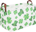 Rectangular Four Leaf Clover Lucky Gift Basket, St. Patrick's Day Toys Storage by NTAOHAMPER