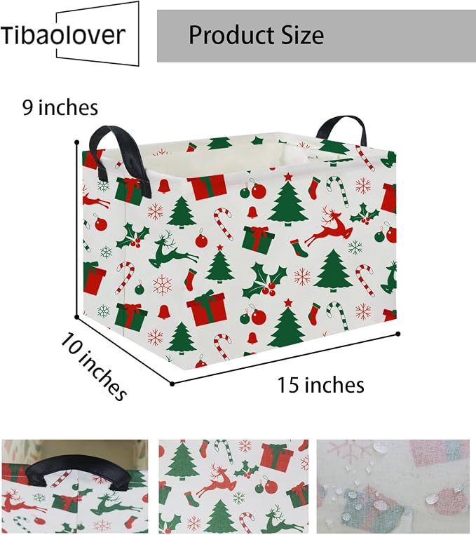 Rectangular Christmas Basket Tree Cute Christmas Gift Baskets - Image 6
