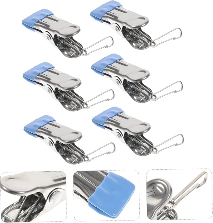 12pcs Stainless Steel Heavy Duty Clothes Multi-Purpose Clothespins - Image 2