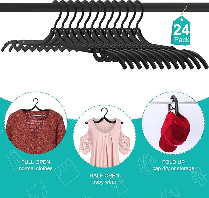 24PCS Travel Hangers, Portable Foldable Clothes Hangers, Foldable Clothes - Image 4