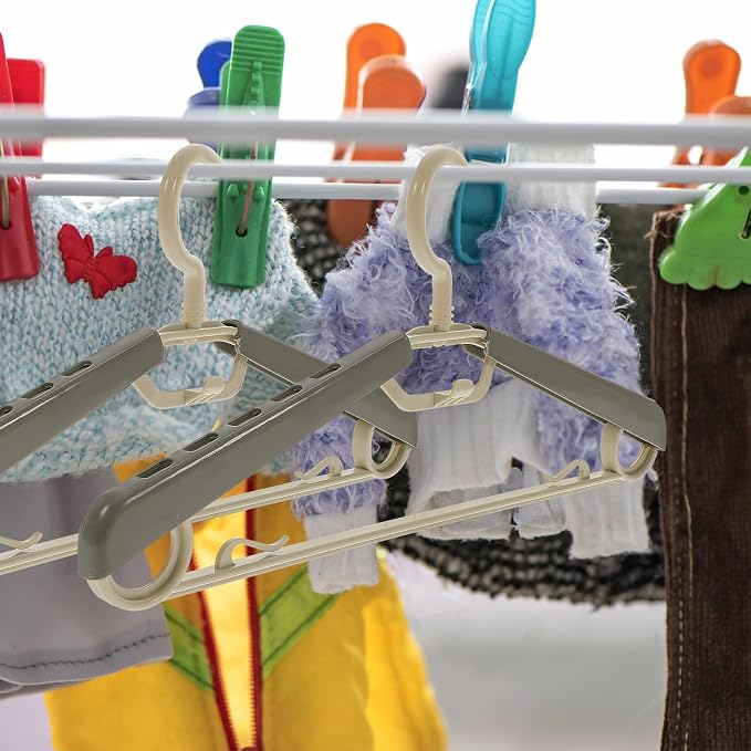 Adjustable Wide Shoulder Plastic Clothes Hangers - Image 5