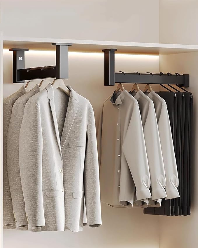 Closet Rod Top Mounted Wardrobe Bar Holder - Image 6