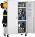 Aobabo Extra Large Garage Storage Cabinet on Wheels, Metal Storage Cabinets by Aobabo