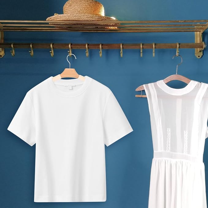 5pcs Nonslip Solid Wood Clothes Hangers - Image 9