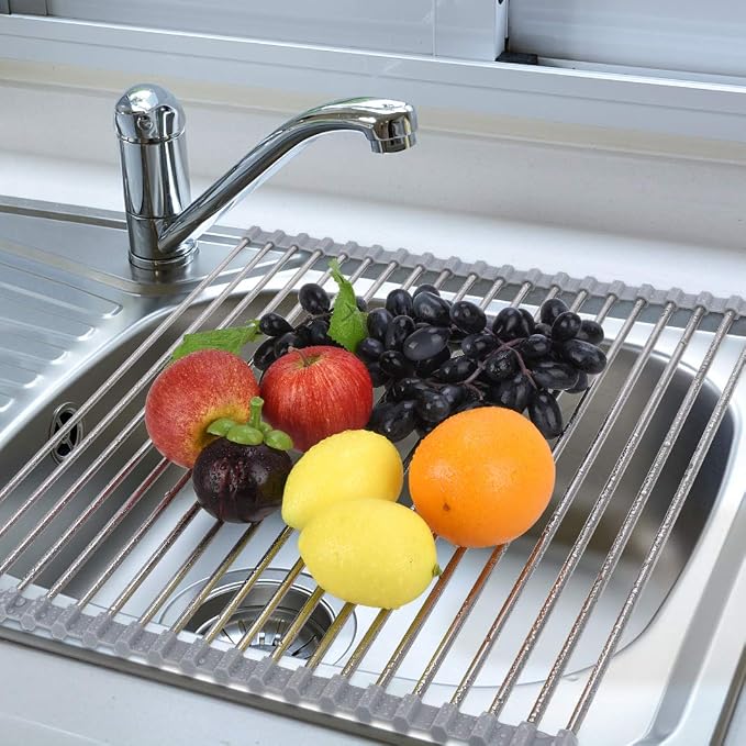 Hhyn Roll Up Dish Drying Rack Over The Sink 17.7" x 15.6" - Image 5