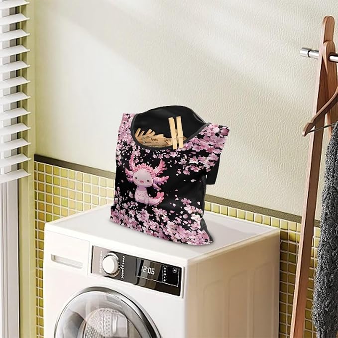 Axolotl Clothespin Bag with Hanging Hook - Image 3