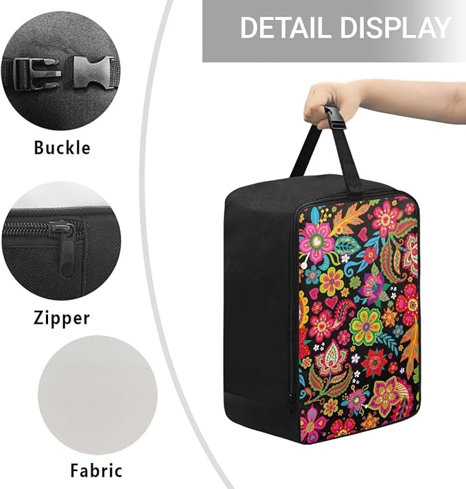 Flower Clothes Iron Storage Bag Foldable Portable Iron Holder - Image 5