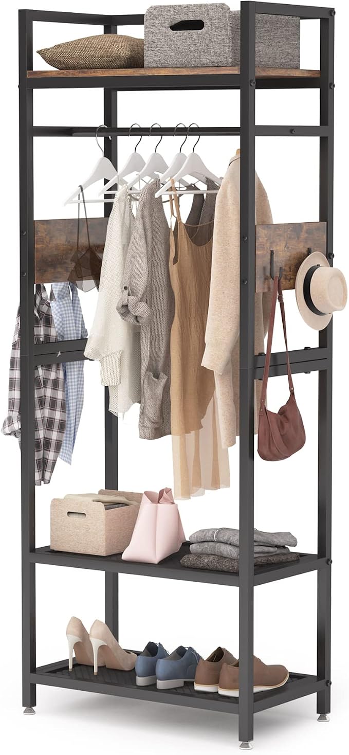 Tribesigns Small Heavy Duty Clothes Rack Set of 10 - Image 8
