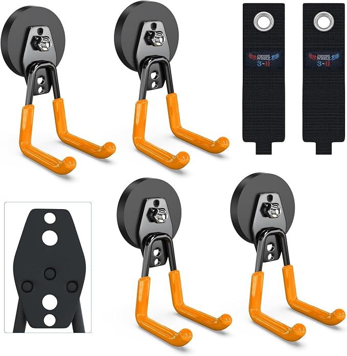 3-H Magnetic Hooks Heavy Duty, Magnet Garage Hooks Heavy Duty and Strong by 3-H