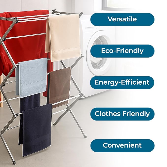 Honey-Can-Do Collapsible Clothes Drying Rack – Durable, Space-Saving Laundry & - Image 4