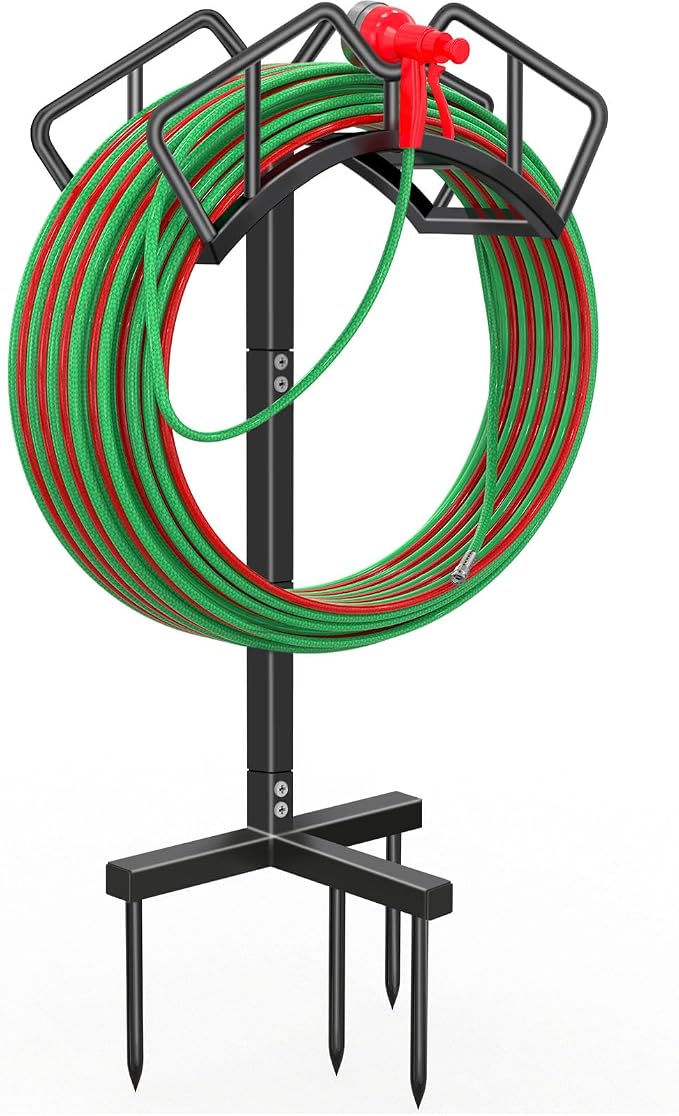 Super Stable Garden Hose Holder, Removable Water Hose Holders Stand Holds by Qatsrin