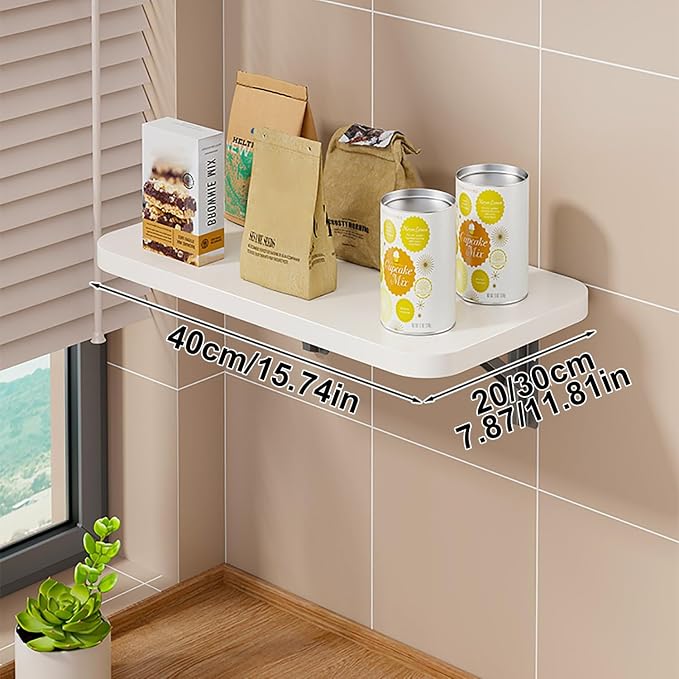 Wall Mounted Folding Table Desk Kitchen Dining Table Floating Foldable Table - Image 2