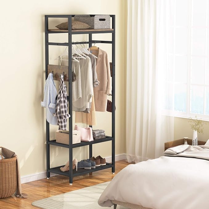 Tribesigns Small Heavy Duty Clothes Rack Set of 10 - Image 3