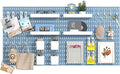 8-Pack 22"x44" Plastic Pegboard Panels Durable Modular Organizer Boards by RIVTUNTOOLS