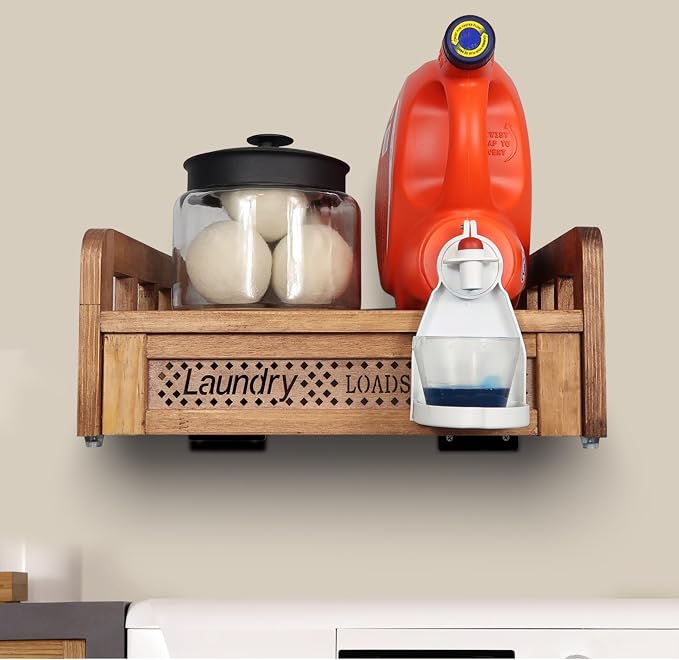 Wooden Laundry Detergent Holder Stand by LiveinspiredLiveBesuerte