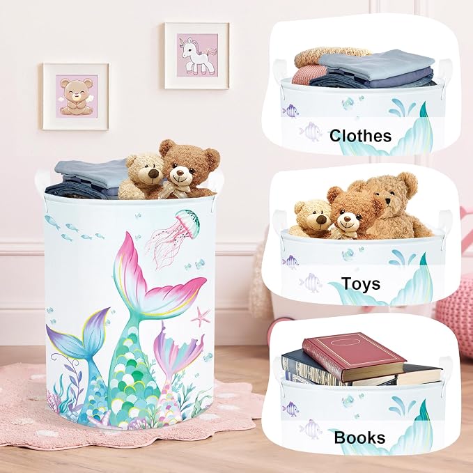 Fantasy Princess Laundry Hamper Colorful Large Storage Basket Collapsible - Image 5