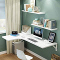 Corner Wall-Mounted Drop-Leaf Table L-Shaped Wall-Mounted Folding Table Folding by Unknown