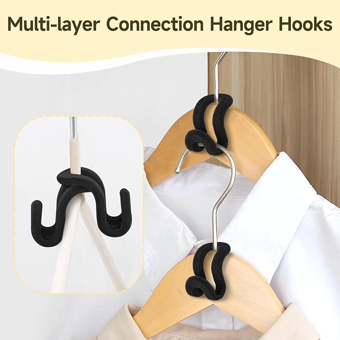 Clothes Hanger Connector Hooks, Space Saver Mini Cascading Hangers - Image 3