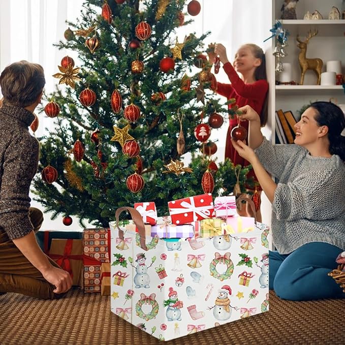 Rectangular Christmas Basket, Waterproof and foldable Tree Basket Baby Storage - Image 4