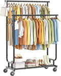 Heavy Duty Clothes Rack, Rolling Clothing Rack by Ekisemio