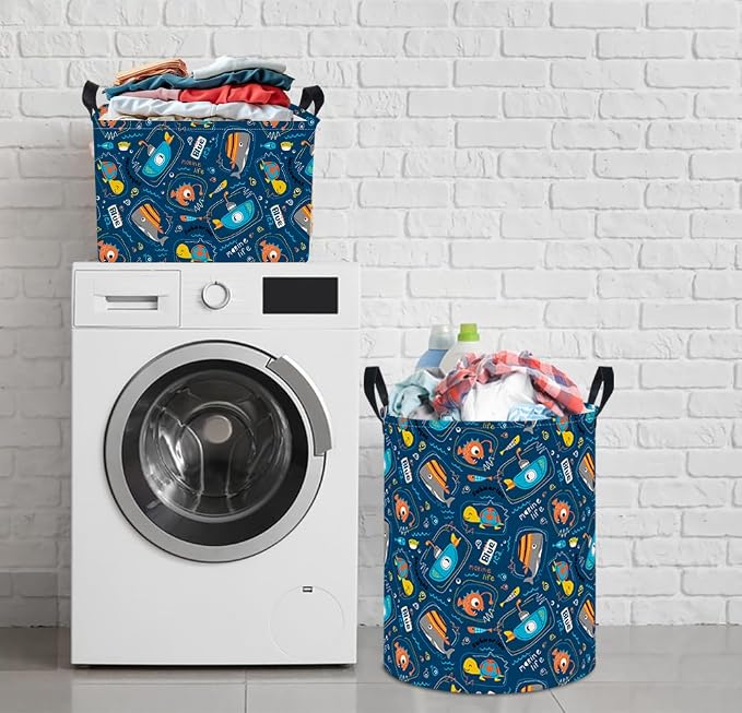 Laundry Hamper, Laundry Basket, Nursery Hamper, Waterproof Storage Bin - Image 6