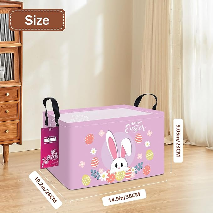 Rectangular Storage Basket Fabric Organizer Bin - Image 2