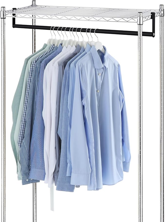 2 Pack Wire Shelving Garment Hanger Bar Wire Shelving Accessories Industrial - Image 4