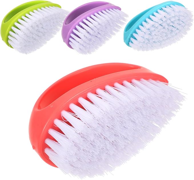 4pcs Laundry Clothes and Shoes Cleaning Brush Set, Portable Plastic Scrubber by WATIIFUFU