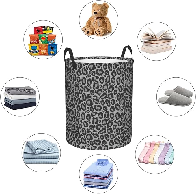 Leopard Cheetah Print Laundry Hamper Bag - Image 5