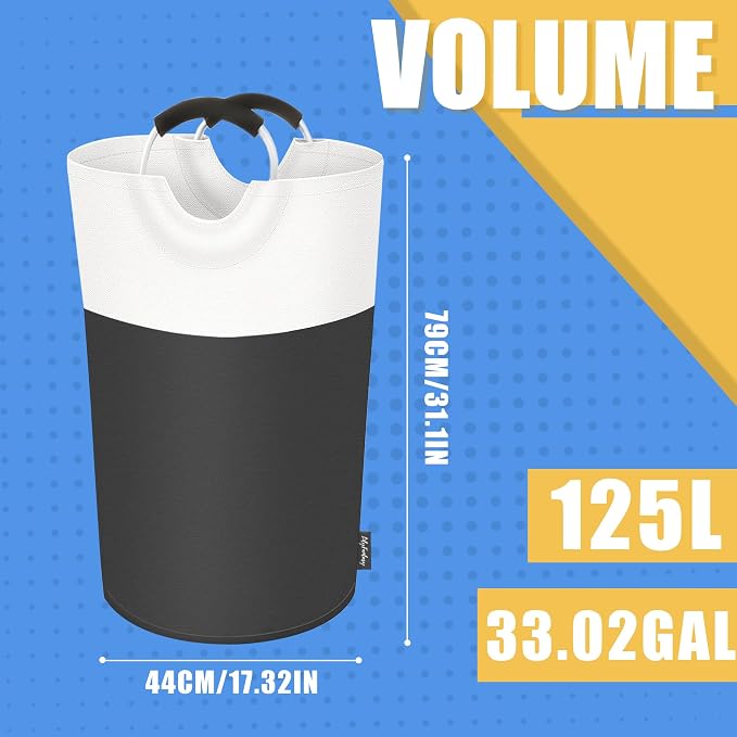 125L Laundry Basket, Collapsible Laundry Hamper - Image 2