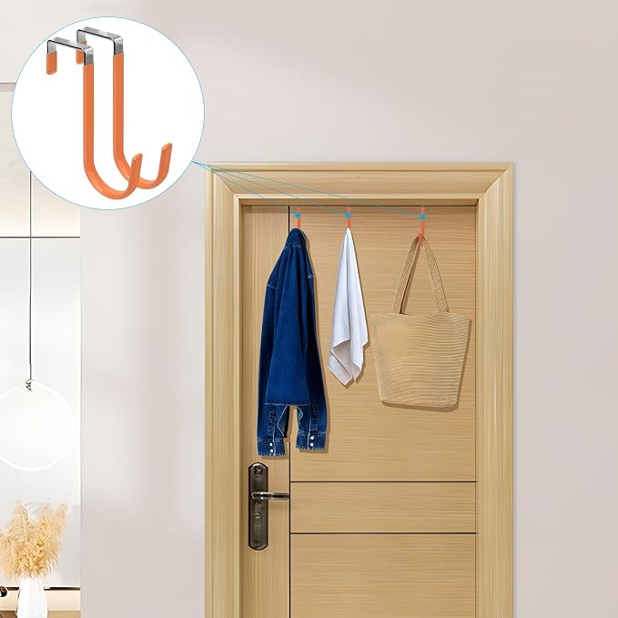 FYY Over the Door Hooks, 4 Pack Door Hangers Hooks - Image 6