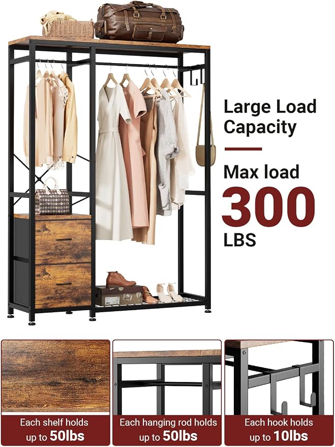 Lulive Clothes Rack, Heavy Duty Garment Rack - Image 5