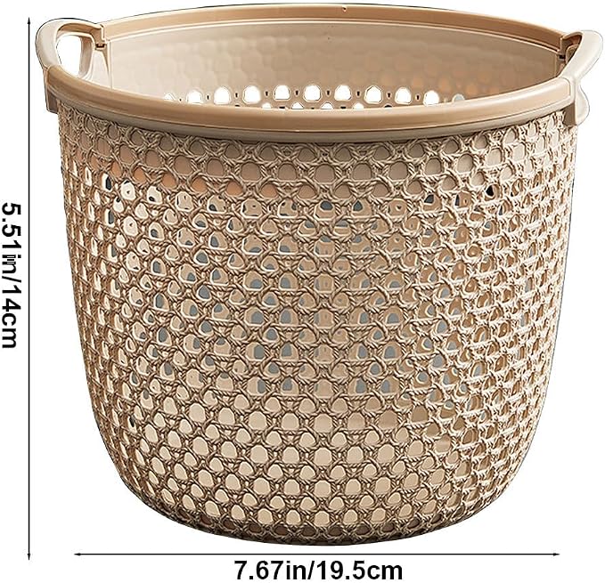 Flexible Laundry Basket with Handles, Portable Round Bin, Plastic Laundry - Image 7